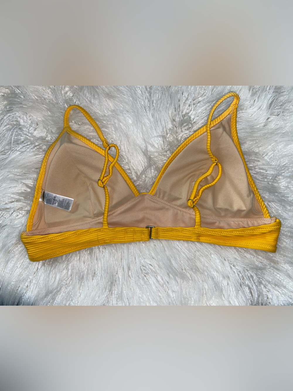 Old Navy Yellow Ribbed Triangle Bikini Set - Picture 4 of 6
